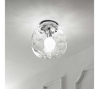 Perenz Plafoniera Skin D30 6467 - 1 luce vetro trasparente, finitura cromo, E27, Ø30 cm