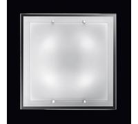 Perenz Plafoniera grande quadrata in vetro bianco satinato di design moderno Fra [EEK: A+]