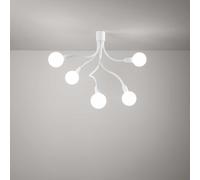 Perenz Plafoniera in stile moderno 5 braccia orientabili in metallo e gomma Bulb
