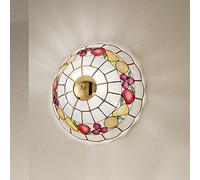 Plafoniera Madreperla Decorato Multicolor 2 Luci D. 30 Cm