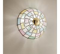 Plafoniera Madreperla Decorato Multicolor D. 30 Cm