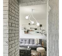 Perenz Applique orientabile Bulbo in metallo e gomma 3 luci E27 Bianco