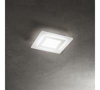 BEND Plafoniera LED 30W CCT 3000°/4000°/6000°K in metallo e plexiglass 35cm