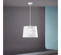 Sospensione in metallo verniciato bianco Perenz