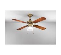 Ventilatore In Metallo Finitura Ottone Brunito 4 Pale.