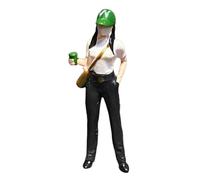 Perfeclan 1/64 Figurina Femminile Modello Street People Figura Gioco di Ruolo Mini figurina architettonica realistica per Tavolo di Sabbia da Giardino delle, Cappello Verde