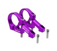 Perfeclan 1 Paio di Attacchi Manubrio per Mountain Bike, Facili da Installare E Riparare, Resistenti, Attacco Manubrio per Bici a Montaggio Diretto, Morsetto da, Viola