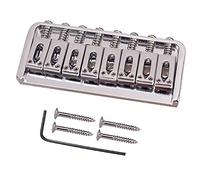 perfeclan 1 Set Ponte per Chitarra Elettrica a 8 Corde con Viti per Chiavi per Parti di Chitarra, Argento