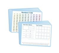 perfeclan 10 fogli cancellabili a secco con linee numeriche, attività didattiche, schede cancellabili a secco, tabella dei numeri per bambini, studenti,