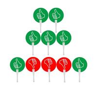 Perfeclan 10 Pezzi Palette per Votazione Palette Pollice su Giù Tabellone per le risposte Palette Sì No Palette Vero Falso per attività di valutazione