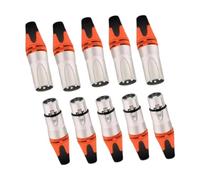 perfeclan 10 Pezzi XLR Cavo Connettore Presa Audio Maschio E Femmina Lega Efficace Compatto Microfono Cavo Spina per Canto DJ Festa Studio, Arancia