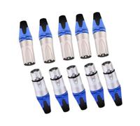 perfeclan 10 Pezzi XLR Cavo Connettore Presa Audio Maschio E Femmina Lega Efficace Compatto Microfono Cavo Spina per Canto DJ Festa Studio, blu