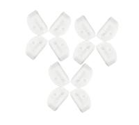 Perfeclan 12 Pezzi 3 Fori Perline per Ponticelli legacci per Corde per Chitarra Classica, Bianco