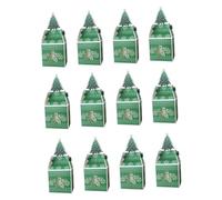 perfeclan 12 scatole per biscotti natalizi per regali, mini torte, portatili, bomboniere per feste di Natale, confezioni regalo di compleanno, scatole per, Verde