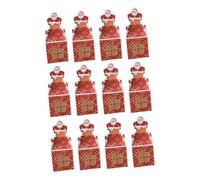perfeclan 12 scatole per biscotti natalizi per regali, mini torte, portatili, bomboniere per feste di Natale, confezioni regalo di compleanno, scatole per, Rosso
