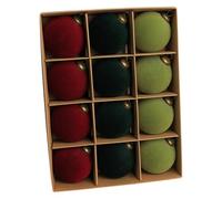 perfeclan 12x Decorazioni per l'albero di Natale, palline, set di accessori per foto, forniture per feste al coperto, decorazioni natalizie per la casa, Tre Colori