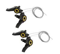 Perfeclan 2 Coppie Resistente Cambio Volecità Del Pollice Per Manico Di Bicicletta Con Cavi Metallici