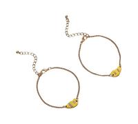 Perfeclan 2 Pezzi Braccialetti di Amicizia Set Bracciale alla Moda Bracciale Bracciale Bracciale Bracciale Bracciale per Le Ragazze di Compleanno di San, Oro