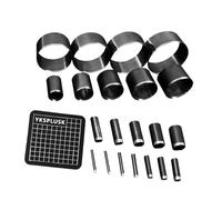 perfeclan 21x Utensile per il taglio di cerchi in pelle Utensile per perforazione di fustelle rotonde da 1-12 mm con tappetino per garage, studi domestici,