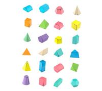 perfeclan 24 pezzi di forme geometriche, giocattolo educativo per insegnanti di matematica manipolativa, dimostratore di superficie didattica per la scuola