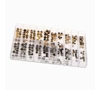 Perfeclan 240 pezzi di corone per orologi assortite per riparatori di orologi con scatola di immagazzinaggio portatile 20 misure parti di ricambio per orologi