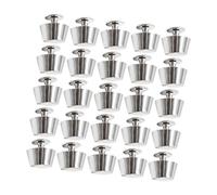 perfeclan 25 pezzi di chiodi rotondi piatti a testa piatta, rivetti a punta facili da installare, rivetti a vite da 12 mm per stivali, bagagli, portafogli, Argento