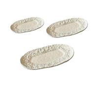 Perfeclan 3 Pezzi Piatti Miniatura Accessori Casa Bambole Piatti Steak Decorazione Tavola Materiale Lega per Collezionisti Ambientazione Casa Gioco Esposizione, caffè