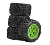 Perfeclan 4X 1/18 RC Car Wheels And Pneumatics Replacement High Performance Portable Easy To Install RC Car Parts Accessories for Typhon, Verde