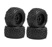 Perfeclan 4X 1/18 RC Car Wheels And Pneumatics Replacement High Performance Portable Easy To Install RC Car Parts Accessories for Typhon, Nero