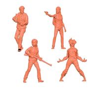 Perfeclan 4X Miniature Figure Tiny People Accessori Creativi Collezione Mini Modelli per Fai da Te Scenario Centrotavola Architettonico, Altezza 2.8 Cm