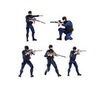 Perfeclan 5 Pezzi 1/64 Figura Maschile Tiny People Modello Dipinto a Mano Decorazione per Diorama da Tavolo Accessorio per progetti Fai da Te