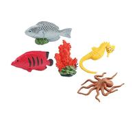 Perfeclan 6 Pezzi Figurine Animali Marini Modello Miniature Ornamentali Realistiche Giocattoli Educativi Creature Sottomarine Adatte per Bambini Collezionisti D, 1604