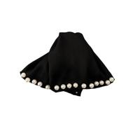 perfeclan Accessorio per Capelli Da Donna, con Fermaglio per Coda di Cavallo, Design Antiscivolo, Perline Bianche 11x2x7cm