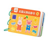 Perfeclan Adesivo Riutilizzabile per Bambini Libri occupati tranquilli Istruzione Giocattoli per l'apprendimento Ragazzi in età prescolare Libro di Adesivi per
