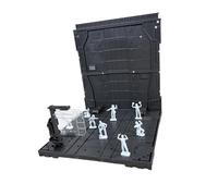 Perfeclan Base di Battaglia per Garage, Base per Diorama Fai da Te, Modello di Esposizione per Action Figure, Personaggi di Gioco, Robot, Modelli per Hobby, Style a