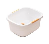 perfeclan Basino per Il Bagno, Secchio Del Piede, Ciotola di Pedicure Portatile, Multifunzionale per Immergere La Vasca di Ammollo per Piede per Il Bagno, bianco l