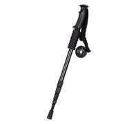 Perfeclan Bastoncini da Trekking, Accessori, bastoni telescopici, stampelle per Escursioni, Tutti i Terreni, Escursionismo, Arrampicata, Backpackers, Nero 4 Sezioni