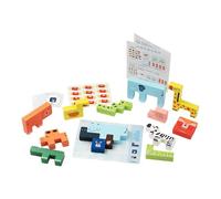 perfeclan Blocchi di legno a forma di animali, puzzle in legno, gioco di costruzione, impilamento e smistamento per bambini e bambine