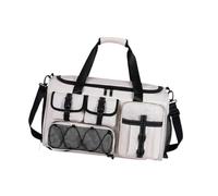 perfeclan Borsa per palestra e viaggio con scomparto per calzature, Bianco