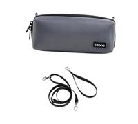 perfeclan Borsa portaoggetti per taacapelli da uomo, compatta, per accessori da barbiere, per barba, corpo, bikini, inguine, rasoio, borsa portautensili da, Grigio