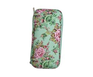 perfeclan Borsa portaoggetti per uncinetti, accessori per maglieria, custodia da viaggio per ricamo, elegante custodia portatile per da maglia per, Verde