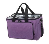 perfeclan Borsa Uncinetto Borsa Porta Lavoro Gomitoli Custodia Organizer Uncinetto Realizzata in Poliestere Resistente E Leggera Adatta a Principianti Via, Viola