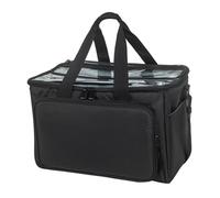 perfeclan Borsa Uncinetto Borsa Porta Lavoro Gomitoli Custodia Organizer Uncinetto Realizzata in Poliestere Resistente E Leggera Adatta a Principianti Via, Nero