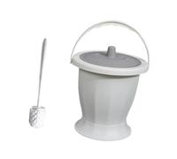 perfeclan BOTTA di URINA PERTY E BRUSH per la toilette, brocca di orinatoio orinatoi per uso domestico, Bianco
