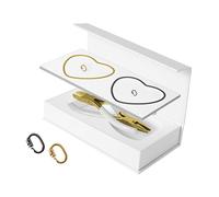 Perfeclan Braccialetti permanenti Kit Coppia Braccialetti e lei con Gioielli di Chiusura per Appuntamenti per l'attività Notturna San, 1 Nero 1 Oro