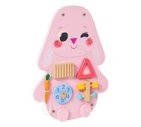 Perfeclan Busy Board, Giocattolo da Parete educativo, Facile da installare, per la coordinazione Occhio-Mano, Regalo per Bambine, per Le capacità motorie Fini, Coniglio