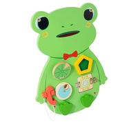 Perfeclan Busy Board, Giocattolo da Parete educativo, Facile da installare, per la coordinazione Occhio-Mano, Regalo per Bambine, per Le capacità motorie Fini, Rana
