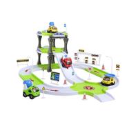 perfeclan Camion di Ingegneria a Inerzia per Veicoli Coordinazione Occhio-mano Pista Da Corsa Pista per Auto Parcheggio per Bambini Regalo di, Verde, 72x53x33cm