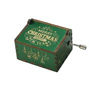 perfeclan Carillon natalizio a manovella, piccolo ornamento da scrivania, divertente collezione di decorazioni natalizie, custodia musicale per regalo di, Style a