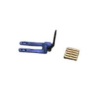 Perfeclan Carrelli elevatori 1/64 Ornamenti da Esposizione Artigianato Simulazione Auto Accessori Giocattoli Scultura in Miniatura per Meccanico Auto Garage, Blu con Vassoio